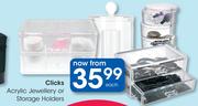 Clicks Acrylic Jewellery Or Storage Holders-Each