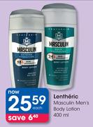 Lentheric Masculin Men’s Body Lotion-400ml Each