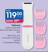 Safeway Battery Operated Wet & Dry Bikini Trimmer 38811-Per Set