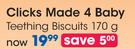 Clicks Made 4 Baby Teething Biscuits-170g