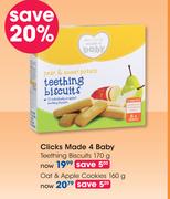 Clicks Made 4 Baby Teethingg Biscuits-170g