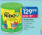 Nestle Nido Powered Drink For Growing Children Pre School Milk-900g Each
