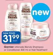 Garnier Ultimate Blends Shampoo Or Conditioner-400ml Or Hair Treatmeent-Each