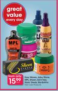 Easy Waves, Jabu Stone,MPL,Sheen,Sofn'Free,Stylin'Dredz,Sta Sof Fro Hair Care Products-Each