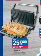Safeway Cool Touch 2 Slice Panini Press SPP200S-Each