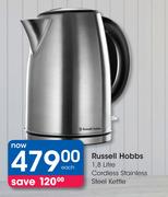 Russell Hobbs 1.8Ltr Cordless Stainless Steel Kettle-Each