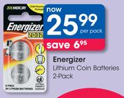 Energizer Lithium Coin Batteries 2-Pack-Per Pack