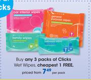 Clicks Wet Wipes-Per Pack