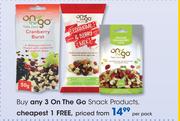 On The Go Snack Products-Per Pack
