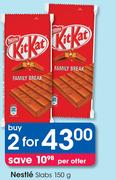 Nestle Slabs-2 x 150g