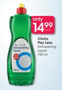 Clicks Pay Less Dishwashing Liquid-750ml Each
