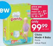Clicks Made 4 Baby Pants-Per Pack