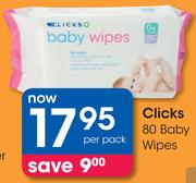 Clicks 80 Baby Wipes-Per Pack