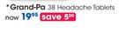 Grand-Pa Headache Tablets-38's
