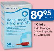 Clicks Kids Omega 3 & 6 Snip-Offs 60 Capsules-Per Pack