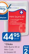 Clicks Mini Burns Kit Or Mini Cuts & Grazes Kit-Per Kit