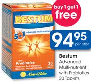 Bestum Advanced Multi-nutrient With Probiotics 30 Tablets-Per Offers