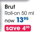 Brut Roll-On-50ml Each