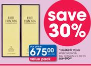 Elizabeth Taylor White Diamonds Eau De Toilette-2x100ml