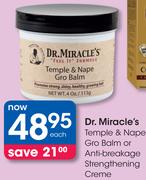 Dr. Miracle's Temple & Nape Gro Balm Or Anti-Breakage Strengthening Creme-Each