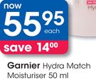 Garnier Hydra Match Moisturiser- 50ml Each