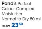 Pond's Perfect Colour Complex Moisturiser Normal To Dry-50ml Each