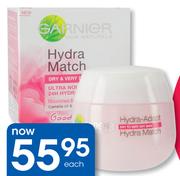 Garnier Hydra Match Moisturiser- 50ml Each