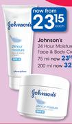 Johnson's 24 Hour Moisture Face & Body Cream -75ml