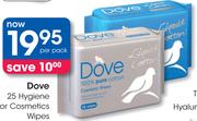 Dove Hygiene Or Cosmetic Wipes-25's Per Pack