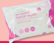Clicks Skin Essentials 40 Facial Wipes-Per Pack