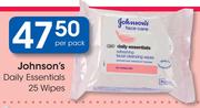 Johnson's Daily Essentials 25 Wipes-Per Pack