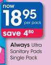 Always Ultra Sanitary Pads Single Pack-Per Pack