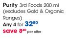 Purity 3rd Foods-4x200ML