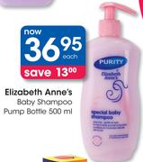 Elizabeth Anne's Baby Shampoo Pump Bottle-500ML