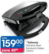 Safeway Stainless steel Sandwich Maker GH201A-Each