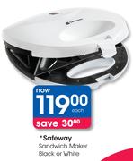 Safeway Sandwich Maker Black Or White-Each