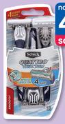 Schick Quattro Titanium 4 Blade Disposable Razors 3 Pack-Per Pack