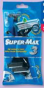 Super-Max Triple Blade Disposable Razors For Men 5 Pack-Per Pack