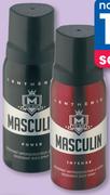 Lentheric Masculin Body Spray-150ml Each