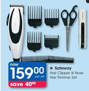 Safeway Hair Clipper & Nose Hair Trimmer Set-Per Set
