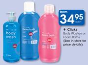Clicks Body Washes Or Foam Baths-Each