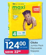 Clicks Jumboo Pack Disposable Nappies-Per Pack