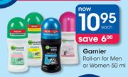 Garnier Roll-On For Men Or Women-50ml Each