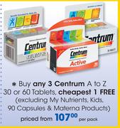 Centrum A To Z 30 Or 60 Tablets-Per Pack
