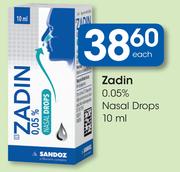 Zadin 0.05% Nasal Drops-10ml