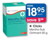 Clicks Mentho Rub Ointment-50g 