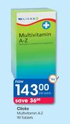 Clicks Multivitamin A-Z-90 Tablets