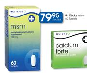 Clicks MSM-60 Tablets