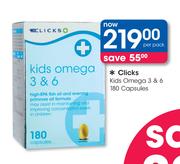 Clicks Kids Omega 3&6-180 Capsules