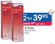 Clicks Muscle Rub-2x50g